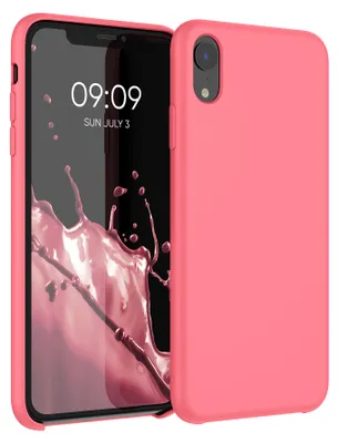 Produktbild von kwmobile Handyhülle für Apple iPhone XR Hülle - Case Silikon - Kabelloses Laden - Schutzhülle Cover in Neon Koralle