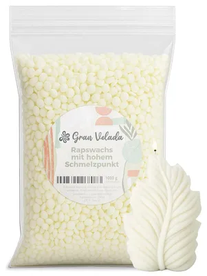 Produktbild von Gran Velada - Rapswachs für Kerzen, hoher Schmelzpunkt 52-56 °C 5 kg