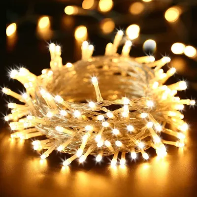 LED-Lichterkette, 200 LEDs, 20 m, Warmweiß, 8 Modi, IP44