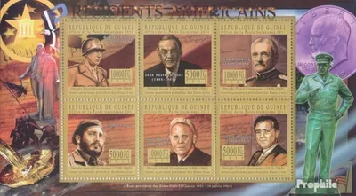 Produktbild von Briefmarken Guinea 2011 Mi 8236-8241 Kleinbogen (kompl. Ausgabe) postfrisch Der Präsident der USA - George W. Bush