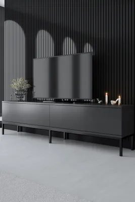 Image de Skye Decor, Lord - Anthracite, Black, Meubles TV, Anthracite, 180 x 47 x 30 cm