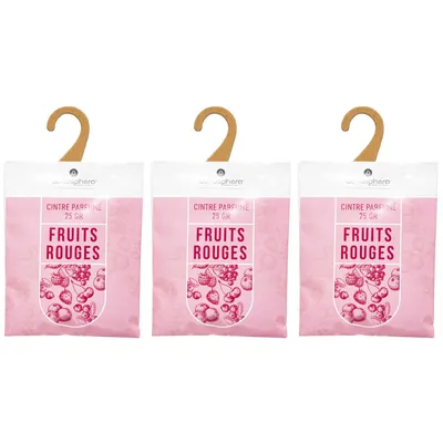 Produktbild von 3er-set duftbügel rote früchte 25g  - Atmosphera créateur d'intérieur
