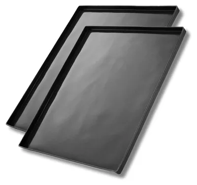 Produktbild von Coolinato Silikon Backmatte mit Rand Set 2tlg. 36,5 x 27 cm GRAU, inkl. 4 Rezepten