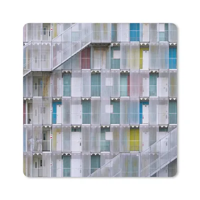 Produktbild von MuchoWow® Mauspad Mousepad Wohnungen - Türen - Architektur - Treppe 20x20 cm - Mousepads - Maus Mat - Pad - Mausunterlage - Desk Mat - Bureauartikeln