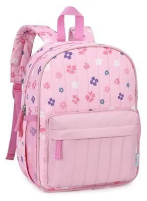 Produktbild von Kindergartenrucksack Mädchen mit Brustgurt, Rosa Blume, 12 Zoll