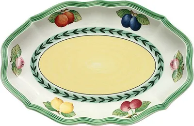 Produktbild von Villeroy & Boch 1022813570, Servierschale, Porzellan, Mehrfarbig, Oval, 24 cm, 328 g