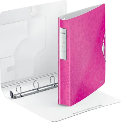 Immagine prodotto di Raccoglitore ad anelli LEITZ Active WOW SoftClick, A4, rosa, meccanismo SoftClick a 4 anelli a D, larghezza dorso: 49 mm, diametro anelli: 30
