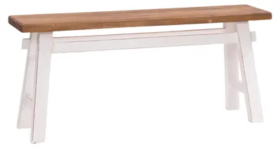 Produktbild von SITZBANK "EAST" | Mahagoni, 118x53x27,5cm (BxHxT) | Holzbank | Farbe: 06 weiß-landhaus