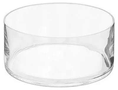 Produktbild von Flache Schalenvase – transparent – Glas – 8 x 25 cm – flach und rund – Vasen