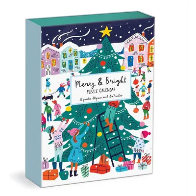 Productafbeelding van GALISON Puzzel Adventskalender: 12 dagen Kerstmis, 12 puzzels van 80 stukjes