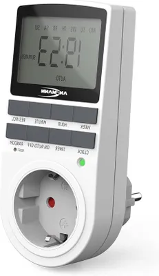 Immagine prodotto di Timer LCD da 21 pollici con display digitale da 3680 W, 10 programmi giornalieri, funzione casuale, ora legale