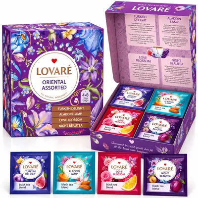 Produktbild von LOVARÉ Oriental Assorted Tee-Sortiment – 32 Teebeutel (64 g)