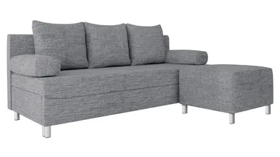 Produktbild von MIRJAN24 Schlafsofa Dover mit Bettkasten und Schlaffunktion, Bettsofa, Couch vom Hersteller (Sofa mit Polsterhocker, Farbe: Lawa 05)