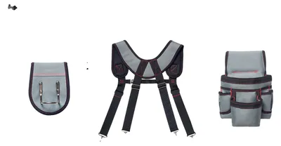 Immagine prodotto di Cintura porta-attrezzi, 22 tasche, vita regolabile, grigio
