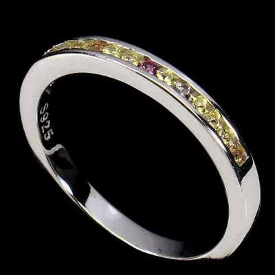 Produktbild von Zarter Ring, Größe 14, Silberring mit natürlichen Saphiren aus Songea
