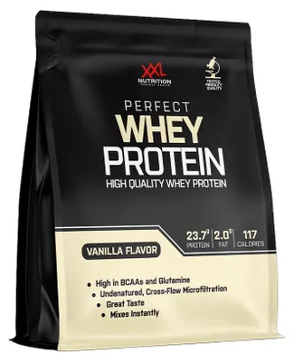 Produktbild von Whey Protein Pulver | XXL Nutrition Perfect Whey Protein Vanille 4000 g | Eiweißpulver Shake für Muskelaufbau & Fitness mit EAA & BCAA