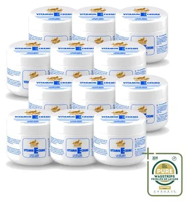 Imagen del producto de 12 unidades de crema corporal Goldline, con vitamina E y aloe vera, para piel normal, 250 ml, pack ahorro