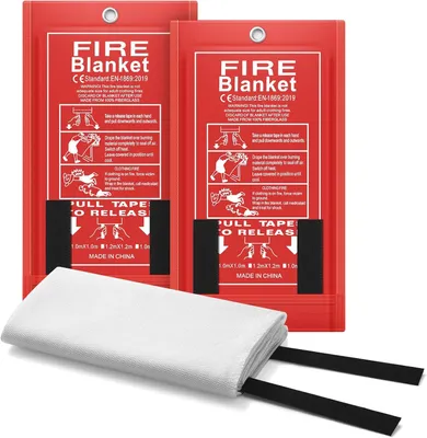 Produktbild von Feuerdecke 36"x36", Glasfaser, Flammschutz, Sicherheitslösung für Zuhause, Set von 2