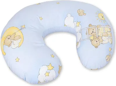 Produktbild von Abnehmbares Sitzsack-Stillkissen - Teddybären auf Blau