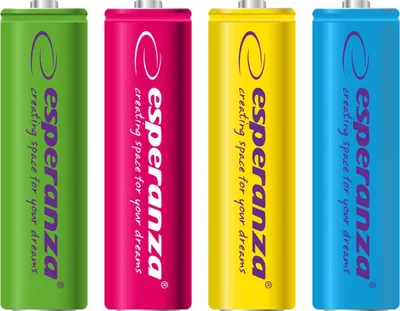 Produktbild von Esperanza Wiederaufladbare Batterien Ni-Mh Aa 2000Mah 4St. Mischung aus Farben