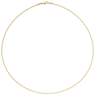 Produktbild von 1.1mm Halsreif Reif Kette rund 750 Gold Gelbgold 45cm Halskette Halsschmuck