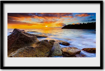Produktbild von Bild 60x40 MDF-Rahmen Wandkunst Steine ​​Sea Landschaft