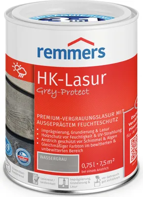 Produktbild von Remmers HK-Lasur 3in1 Grey-Protect wassergrau (FT-20924) 0,75 l, Holzlasur aussen