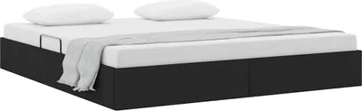 Produktbild von vidaXL Aufbewahrungsbett mit Speicher Schwarz 180 x 200 cm Stoff