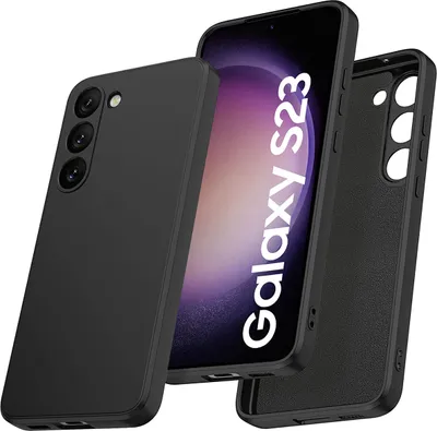 Produktbild von Galaxy S23 Hülle, LaimTop Slim Liquid Silikon Gel Gummi Stoßfest Kratzfest Schutzhülle für Samsung Galaxy S23 Schwarz