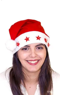 Produktbild von Weihnachtsmütze leuchtend Nikolaus rot-weiss