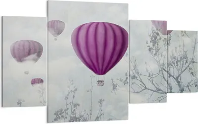 Produktbild von Bild auf Leinwand - Leinwandbild - Ballon Baum Flug - 160x90cm - Wand Bild - Wanddeko - Wandbilder - Leinwanddruck - Bilder - Kunstdruck - Wanddekoration - Leinwand bilder - Wandkunst - DL160x90-3581