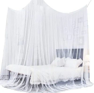 Produktbild von Himmelbett-Vorhänge, Eck-Bettvorhänge, Baldachin-Vorhänge, Schlafzimmerbett für Erwachsene, Bettvorhänge, Zelt-Netz, 190 x 210 x 240 cm