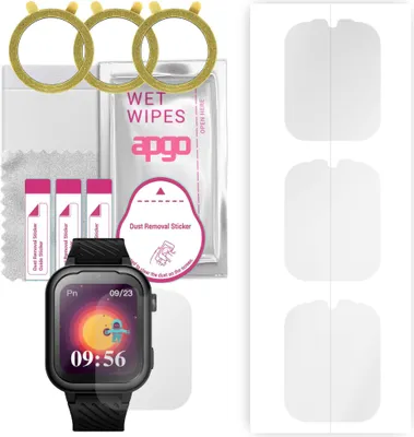 Produktbild von apgo 3 Stück Schutzfolie, klar, kompatibel mit Garett Kids Essa 4G Smartwatch, Hydrogel Displayschutzfolie mit Positionierhilfe, Displayfolie, robust und kratzfest