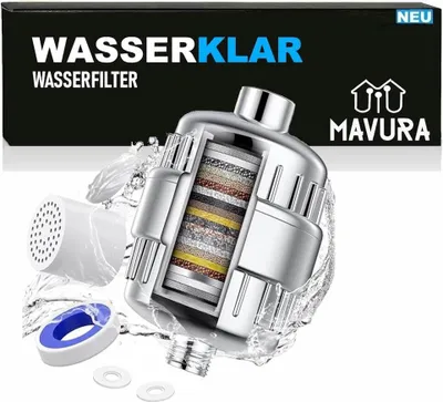 Zdjęcie produktu dla Filtr wody WASSERKLAR filtr prysznicowy kran filtr twardej wody 33 stopnie