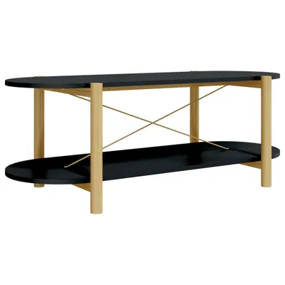 Immagine prodotto di Tavolino nero 110x48x40 cm materiale a base di legno