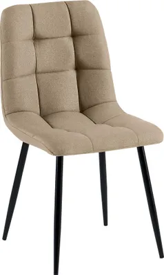 Produktbild von CLP Esszimmerstuhl Tilde Bezug gepolstert gesteppt mit Rückenlehne bis 150 kg taupe Material Stoff