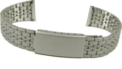 Produktbild von Minott Ersatzband Uhrenarmband Edelstahlverschlussband Titanfarben 12mm