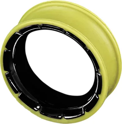Produktbild von viva-adorno 1 Stück 12mm Silikon Flesh Tunnel Plug Ohr Piercing Edelstahl Inlay schwarz Größe 8 - 26mm verschiedene Farben Z286, gelb