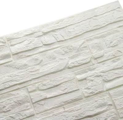 Obrázek produktu pro 3D obkladové panely z umělého kamene, samolepicí, bílé barvy (2 kusy)
