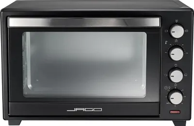 Zdjęcie produktu dla Jago® Mini piekarnik - z konwekcją, rożnem, oświetleniem wewnętrznym, elektryczny, 60L, 6 trybów gotowania, 2000W, timer, 100 - 230 °, podwójne szklane drzwi