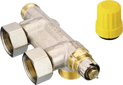 Immagine prodotto di Raccordo Danfoss VHS-UR per radiatore R 1/2, angolare, nichelato, 1 pz.