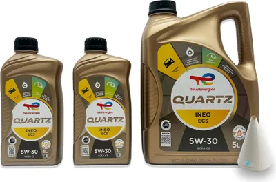 Produktbild von Total Quartz Ineo ECS | 5W-30 | 7 L | PSA B71 2290 | Iveco | Fiat | mit Trichter