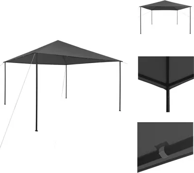Produktbild von vidaXL Pavillon 4x4x3 m Anthrazit 180 g/m² -  Pavillons & Partyzelte