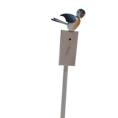 Produktbild von Frühlingsdekoration Singvogel Blaumeise auf Stab Höhe=5cm NEU