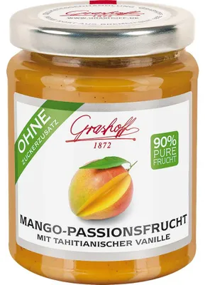 Imagen del producto de Grashoff: Mango y maracuyá con vainilla tahitiana, 230g