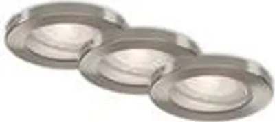 Produktbild von LED Einbauleuchten 3er Set GU10 IP65 5 W silber Metall-Kunststoff Briloner