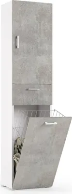 Produktbild von Dmora Multi-Schrank 2 Türen Escolzia 45x195 cm Grau 2 Böden