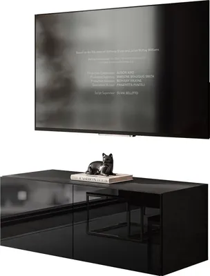 Produktbild von TV-Hängeschrank COLGANTE 100 schwarz Hochglanz mit LED