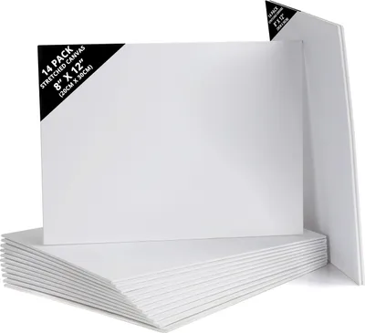 Produktbild von Belle Vous 14 Stk Leere Leinwände zum Bemalen – 20 x 30 cm – Vorgespannte Kleine Leinwand – Leinwände für Acrylmalerei, Ölgemälde, Skizzen und