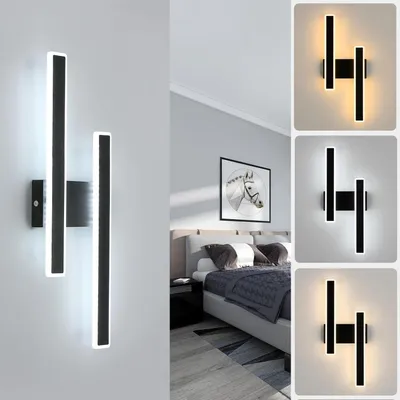 Productafbeelding van Stijlvolle wandlamp voor binnen, modern design, 32W, lange wandlamp met LED, 3000K/4500K/6500K